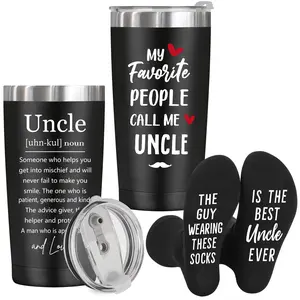 Uncle Gifts Fathers Day Gift Funny Socks 20 Oz Insulated Tumbler Cup Birthday From Niece Nephew Ever Great Present Ideas