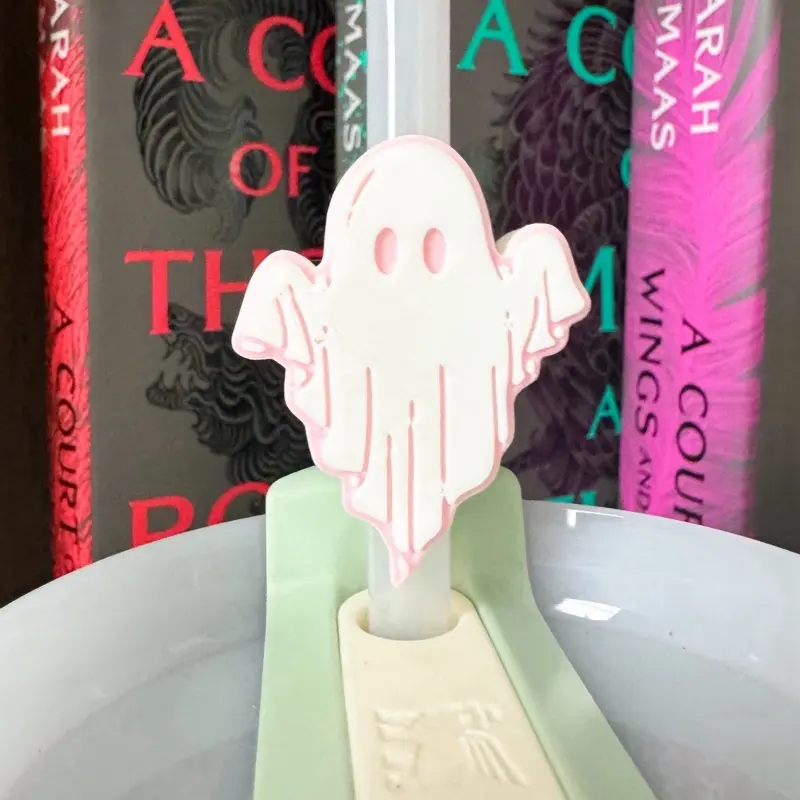 Ghost Straw Toppers