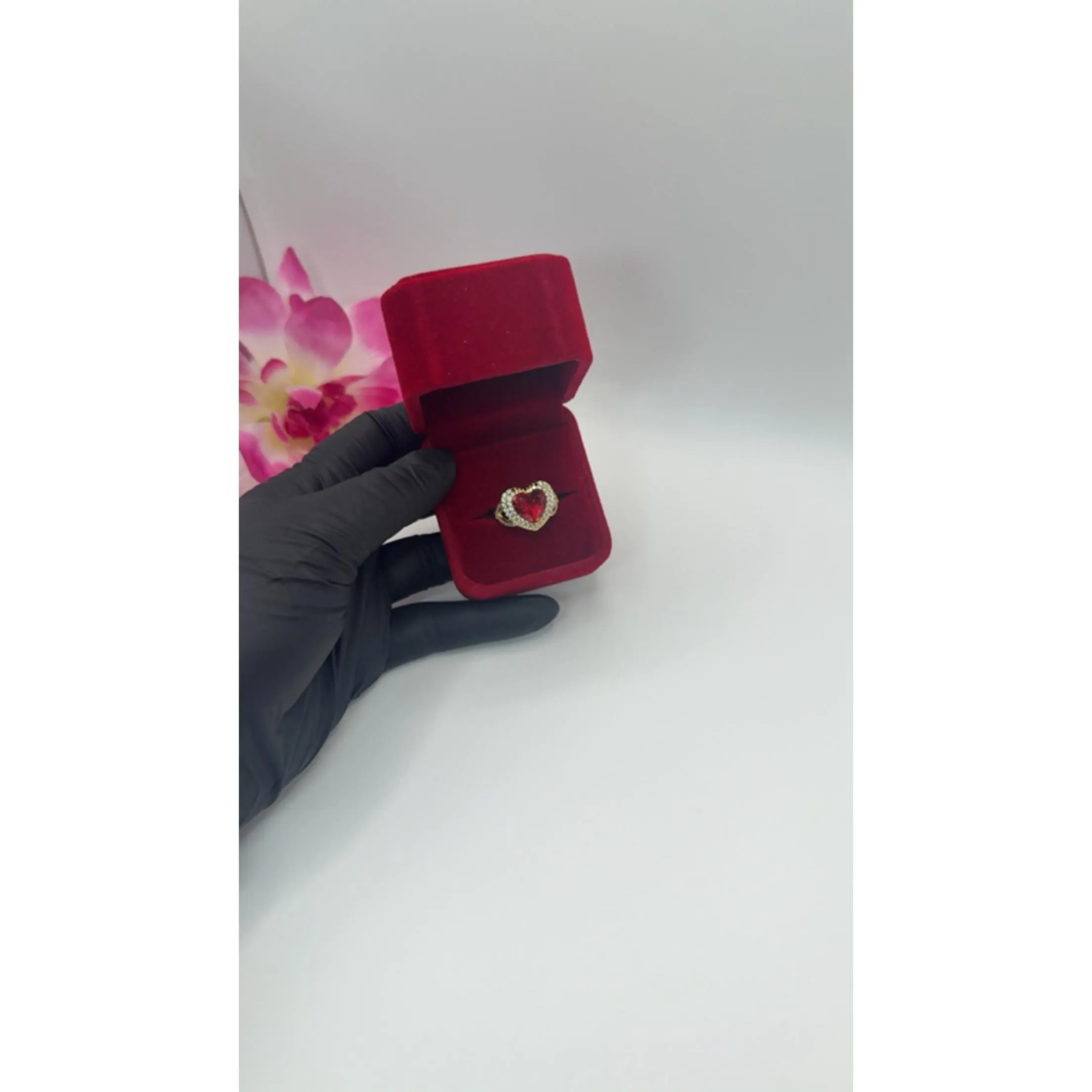 Heart ring in Laminated Gold, 14 K of high quality for daily use