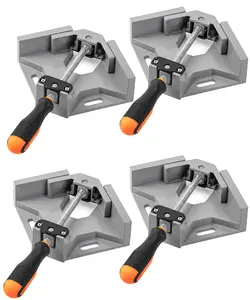 Multi-Functional Right-Angle Clamp Set： The 2/4 pack right angle clamp,90° aluminum alloy corner clamp with adjustable swing jaw aluminum alloy frame for woodworking DIY，gifts for men dad