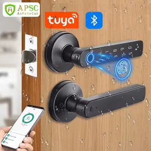 Tuya Smart Fingerprint Door Lock, Wireless Battery Powered, Supports Fingerprints/APP/mechanical Key, Low Energy Design, Low Battery Alert