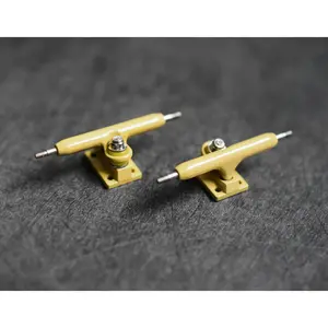 34mm Prodigy Gen2 Pro Fingerboard Trucks - Yellow Colorway - Includes Pro Duro Bubble Bushings