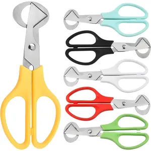 6 count Quail Egg ,Stainless Steel Quail Egg  with Non-Slip Handle, Easy Egg Opening Tool for Quail, Ideal for Kitchen, Restaurant Use(Multiple colors)