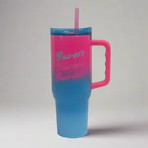 Buc-ee's Pink & Blue Retro Tumbler