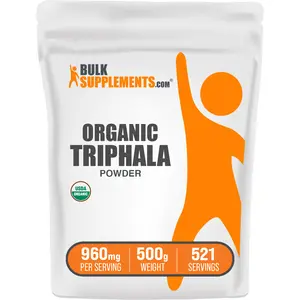 BulkSupplements Organic Triphala Powder - Antioxidant - Hearth Health - Immune Support - 500g, 960 mg per Serving