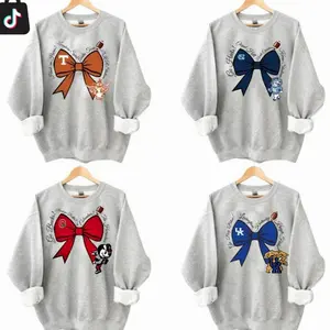 [Sale off 50%] Custom Team College SPORT GREY College Crewneck Bows Inspired All Teams Top Sports Classic Pullover Long Sleeve Sweatshirts t shirt Menswear Casual Custom Team Cotton GIft KEA