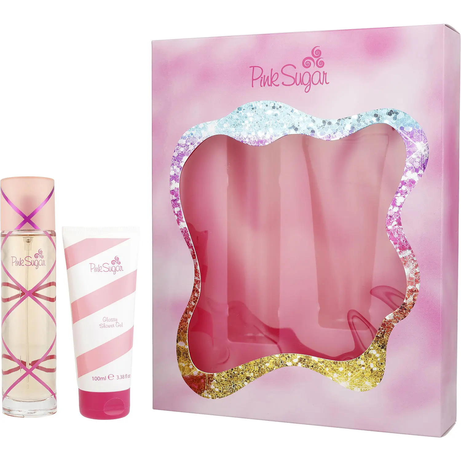 Pink Sugar Set-Edt Spray 3.4 Oz & Shower Gel 3.4 Oz For Women