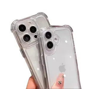 Clear Soft Jelly Silicone Case for iPhone X-17 Pro Max, Smooth Rubber Gel TPU Cover, Ultra Slim Flexible Shockproof 4-Corner Anti-Drop, Scratch Resistant Precise Cutouts Cute Phone Case for Women Girls Perfect Gift for Her/Him