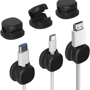 Upgrade Version Bedside Cable Management Clip, Adhesive Wire Organizer Set for Phone Charger, Computer, Home, Office, Desk (3 Pack)