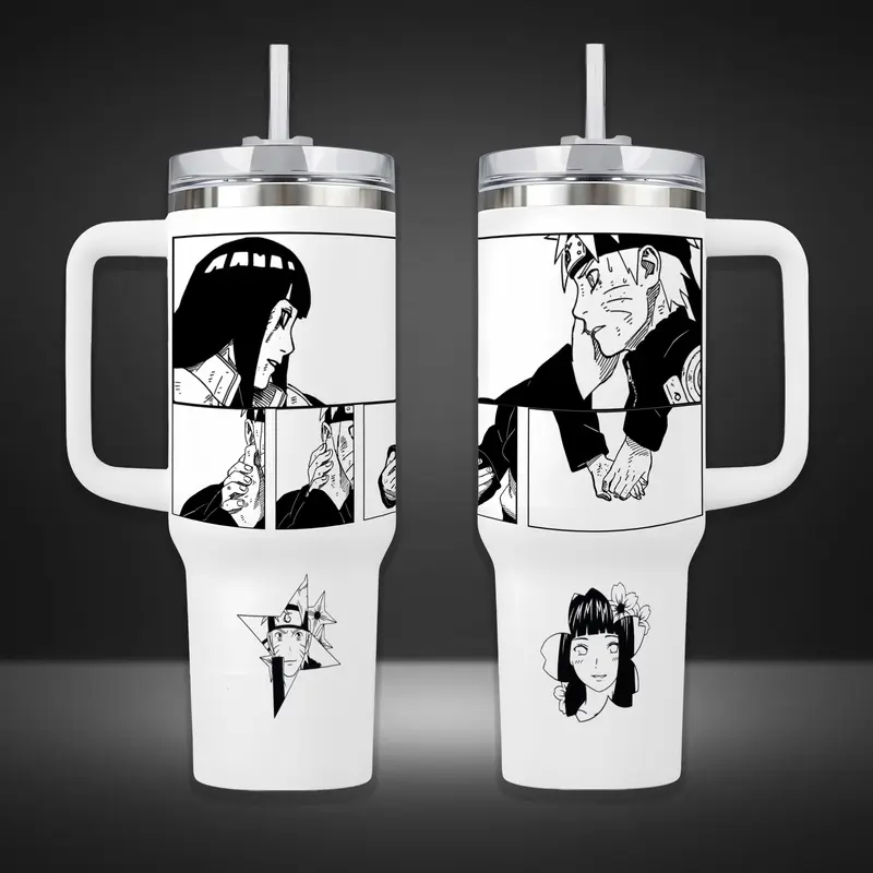 Hinata & Naruto Tumbler 40oz 20oz Gifts, Naruto Anime Manga Tumbler, Gift For Fan & Couple