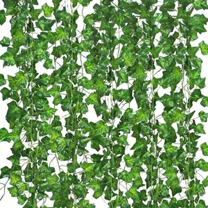Artificial Ivy Leaf, Fake Leaves Garland, Fake Ivy Vine Foliage, Home Decor Plastic Rattan String, Wall Decor, Artificial Plants, Fake Hanging Plants