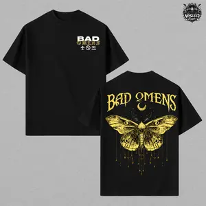 Retro Bad Omens Band Music Tour, Rock Band Shirt, Retro Music Tee, Rock Music Lover Shirt, Vintage Band Shirts Casual Comfort Cotton Fabric Fit Top , Top Men's and Women's Clothing