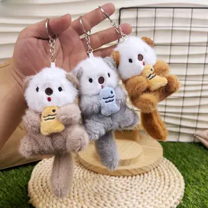 Creative Cute & Adorable Otter Plush Keychain Bag Charm - Soft Stuffed Toy Doll, Small Gift for Bags/Keys
