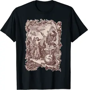 Memento Mori Skeleton Angel Death Goth Witchy Dark Academia T-Shirt - 21B09DPDB8ZD