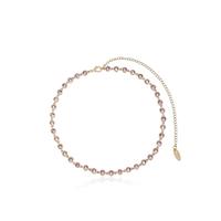 Light Pink Crystal with 18k Gold Plating