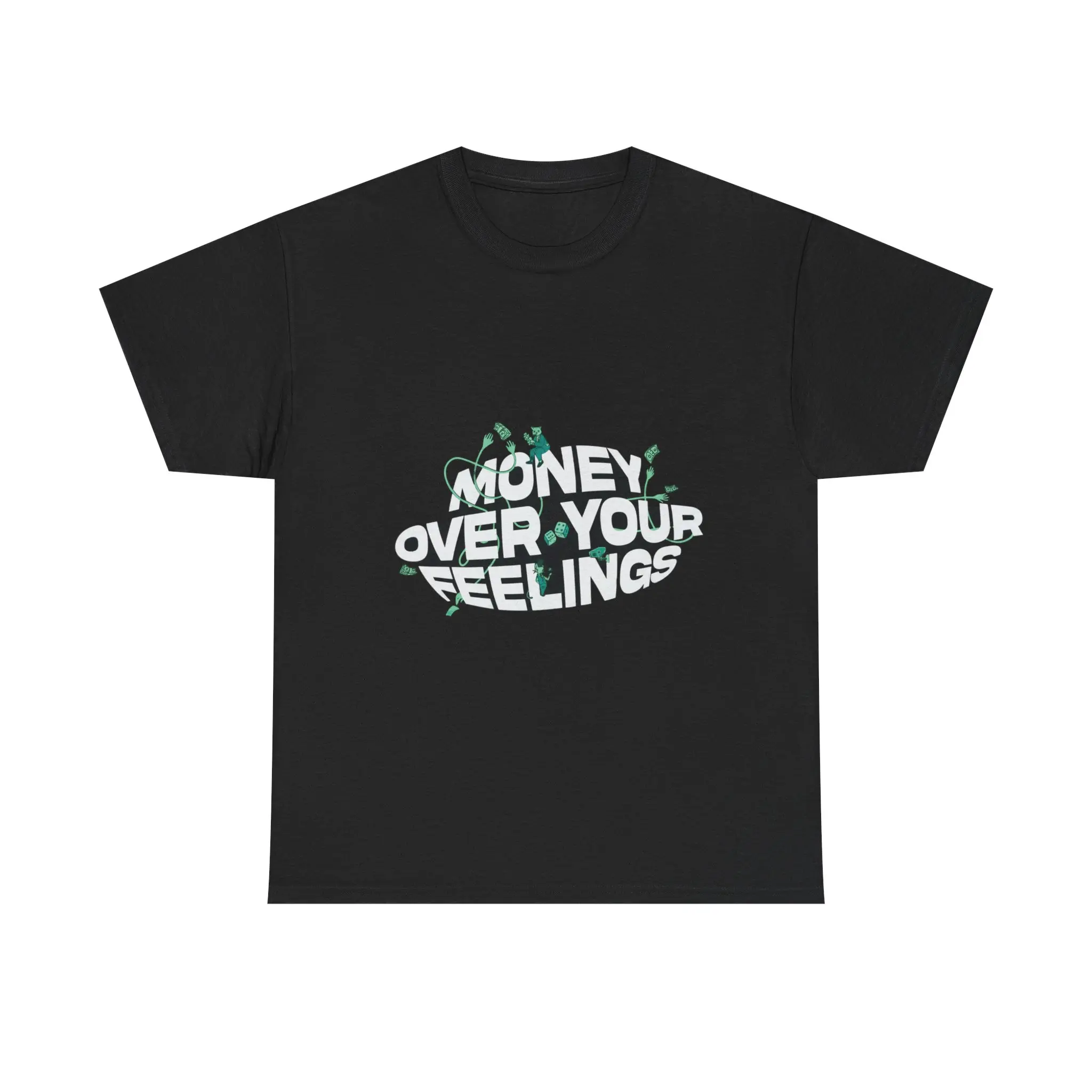 Money Y2k 90s Hip-Hop Vibes Heavy Cotton Graphic T-Shirt Tshirt Shirt HipHop Rap Tee Casual Classic Fashion Menswear Top Unisex