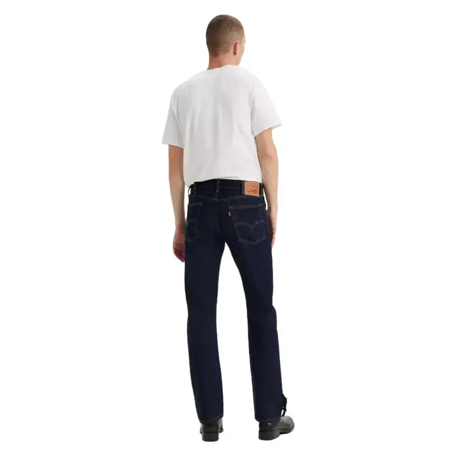 MENS 517 LEVI’S BOOTCUT DARK DENIM JEANS Classic Black Menswear