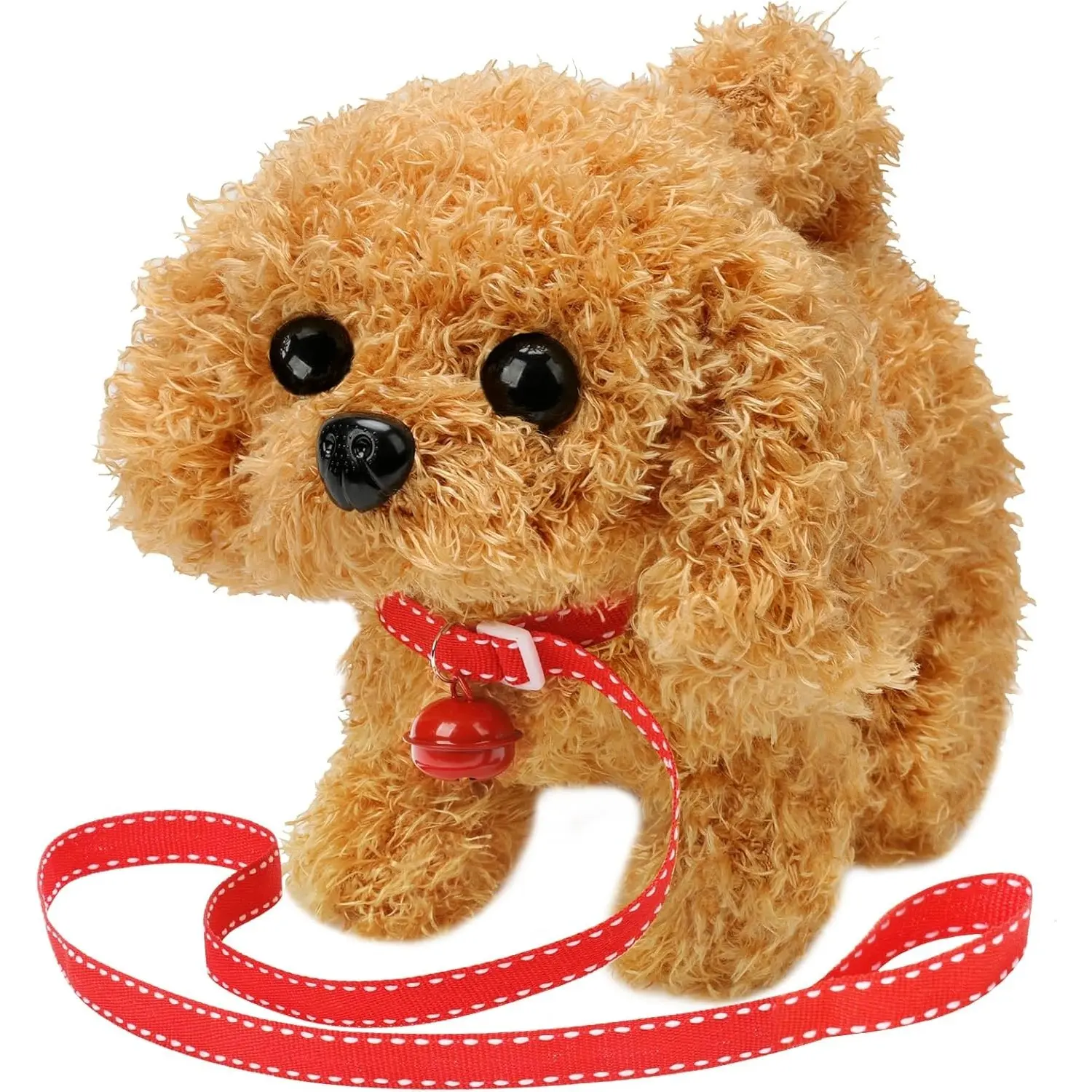 Plush Teddy Toy Puppy Electronic Interactive Dog - Walking, Barking, Tail Wagging, Stretching Companion Animal for Kids Toddlers