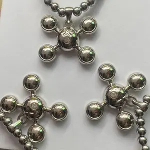 Hip-hop Style Stainless Steel Round Bead Chain, Rapper Necklace, a Niche Design Necklace  for Fashionable Men and Women