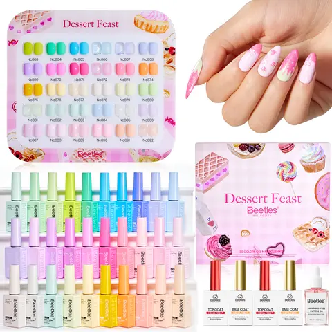 Beetles Summer Manicure HEMA-Free Gel Polish Set, DIY Nails Art Gift for girl Gift for woman gel x nails  salon nails at home Cutics Easter Nail Designs  mothersdaygift Spring Nail Taste of Spring Summer Nail Vacation Nail