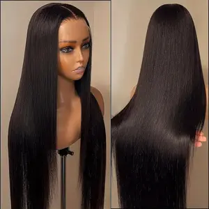 Middle Part Long Straight 13*4 Lace Front Wig Natural Realistic Full Head Wig