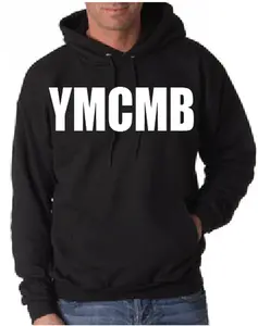 Ymcmb Hoodie: Black With White Print