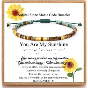 Morse Code Bracelets Gifts for Women Birthday Graduation Christmas Ideas Gifts for Women Her Mothers Day Inspirational Funny  Christmas Stocking Stuffers Adjustable Bracelets for Women