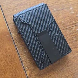Minimalist Carbon Fiber Pattern Card Holder, Stylish Wallet Cards, Slim Leather Slots Credit Card Holder Wallets, Rfid Blocking Wallet for Men, Card Covers, Business Style Wallets, Cardholder