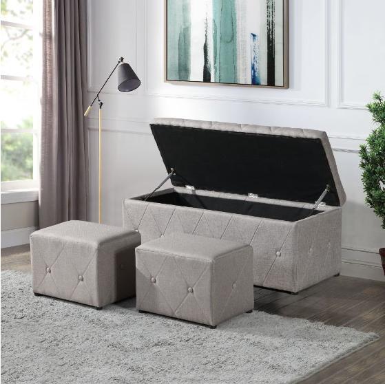 1 Rectangular Storage Ottoman And 2 Sets Of Ottoman 1 Rectangular Storage Ottoman And 2 Sets Of Ottoman