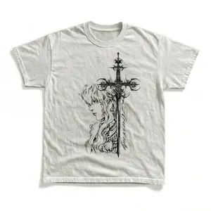 Griffith’s Destiny Vintage Tee, Berserk Anime T-Shirt, Goods Graphic Tee, Aesthetic Shirt, Gothic Grunge Y2k Emo Scene Amity Affliction Style Clothes, Unisex Trendy Otaku Gift Shirt Top Menswear Womenswear Streetwear