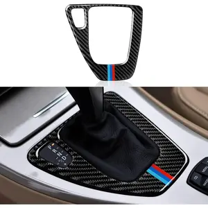 Car Gear Shift Panel Sticker Decal Carbon Fiber Trim Cover fits for BMW E90 E92 E93 2006 2007 2008 2009 2010 2011 Accessories