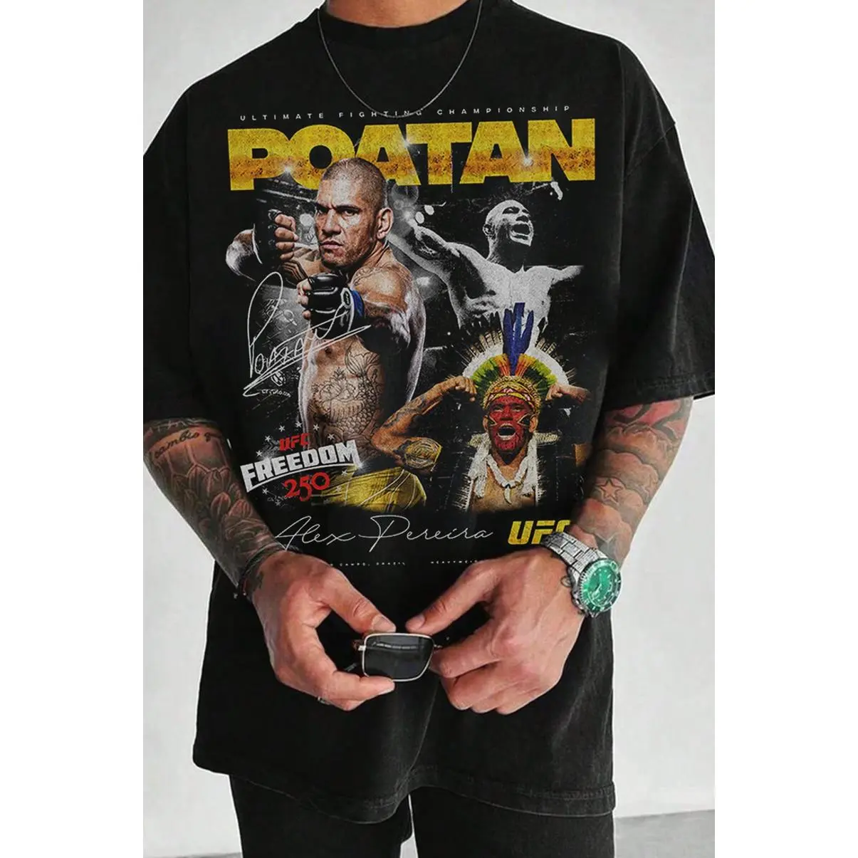Alex Poatan Tee, Fashion Cotton, Full Colors, Full Sizes, For Men, For Women