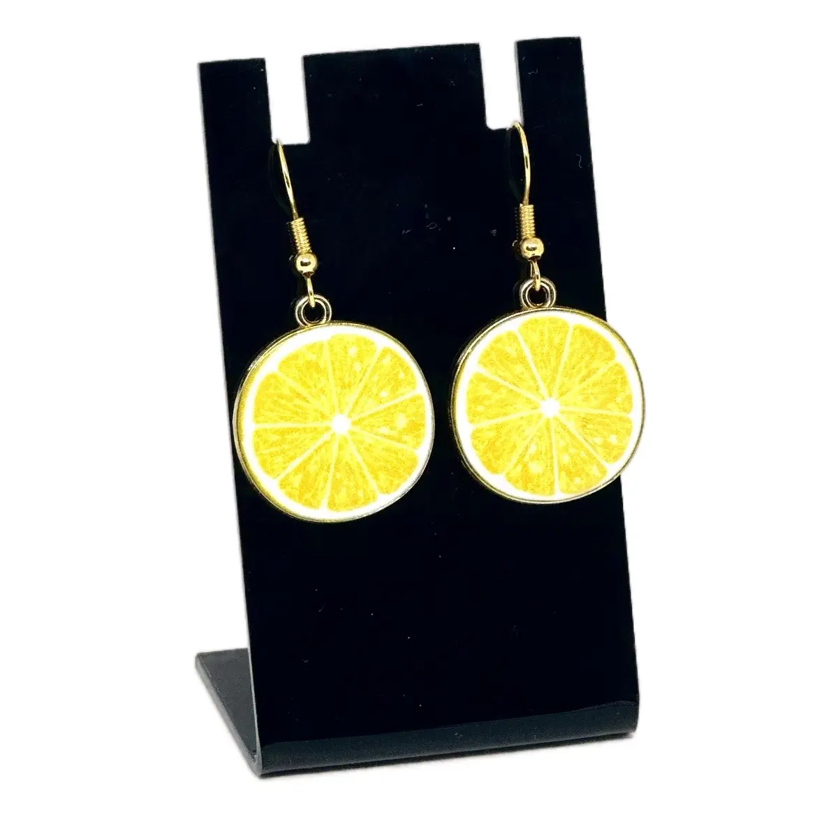Realistic Lemon Design Earrings