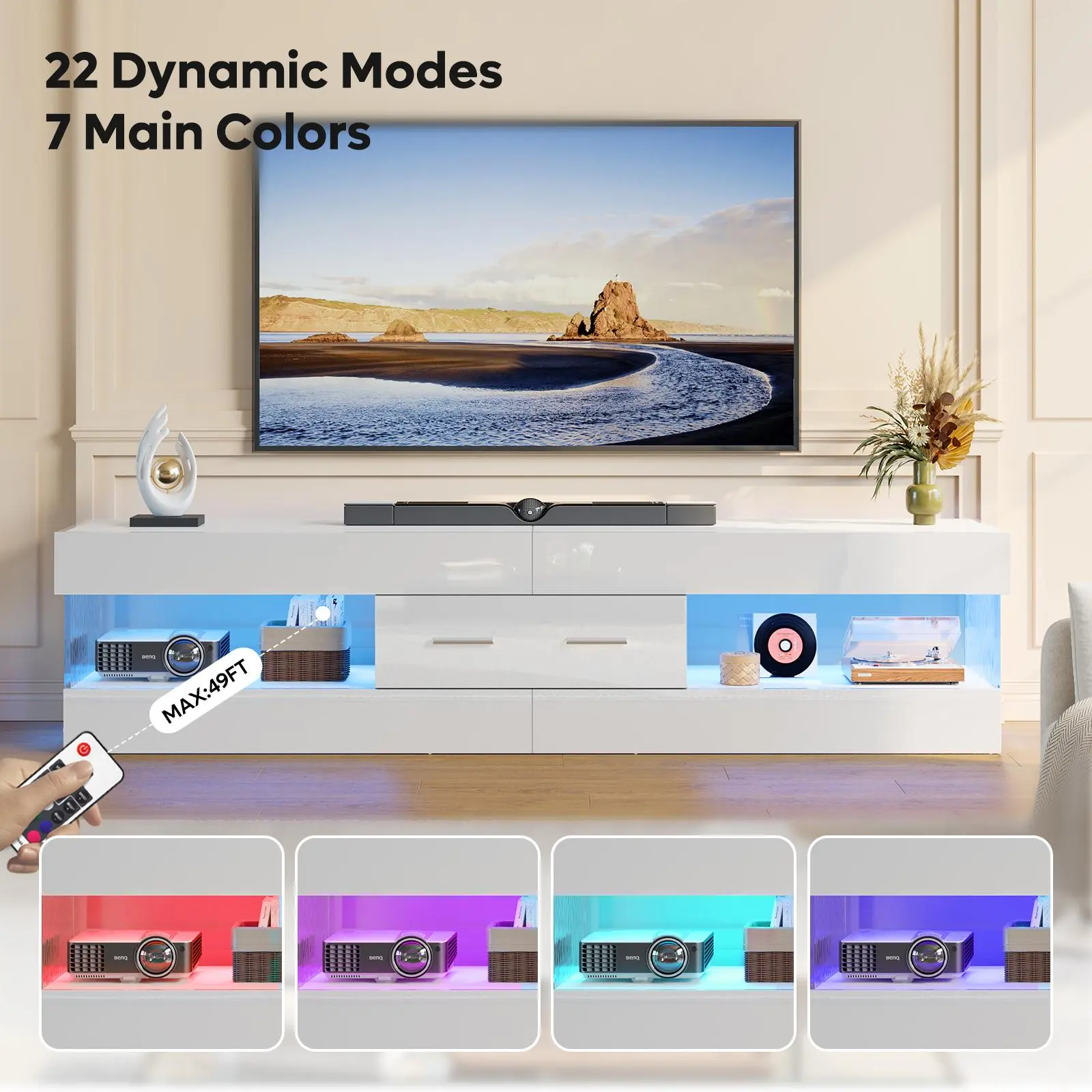 67 inch-Bright White