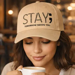 Tomorrow Needs You Semicolon Hat | Mental Health Awareness Cap | Suicide Prevention Hat | Inspirational Quote Hat | Recovery & Self Love Gift