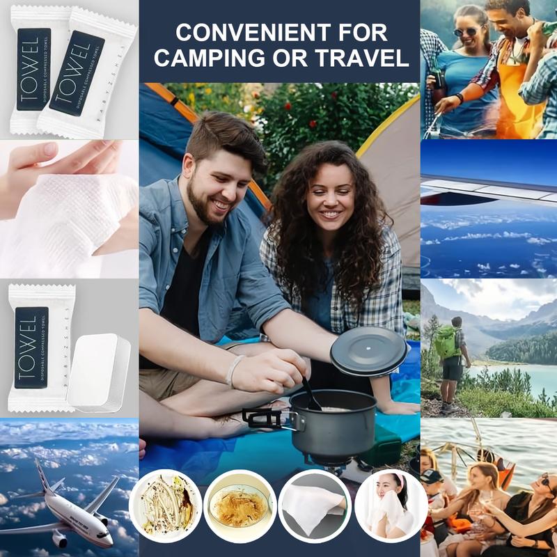 Disposable Compressed Towels Pack of 30 Soft Thick Hygienic for Cleansing Makeup Removal Travel Hotel Stays Daily Use Portable Cotton Towel