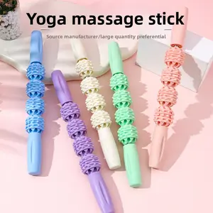 Skinny Leg Massage Stick Mace Stick Roller Fitness Fascia Stick Muscle Relaxation Roller Yoga Calf Stretching Legs