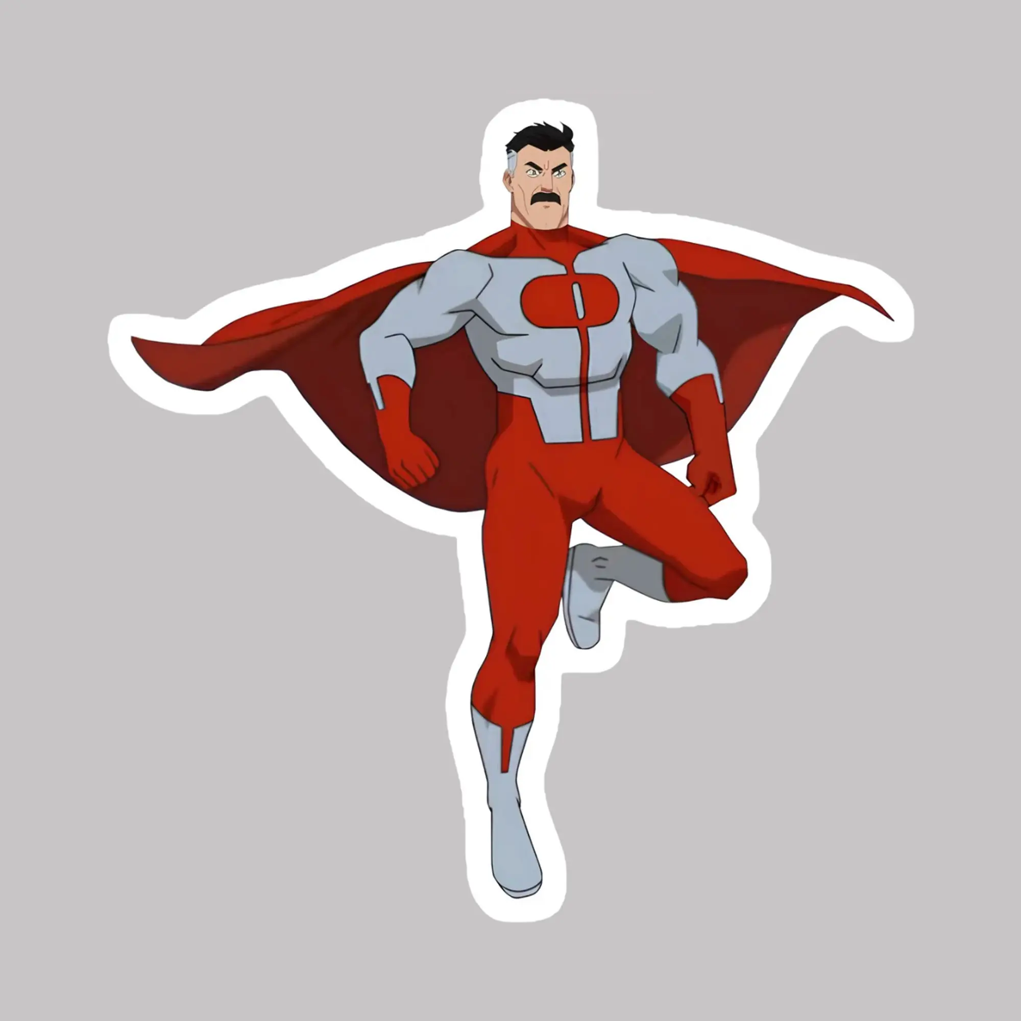 Omni Man Superhero Vinyl Sticker, Invincible Comic Character Decal for Laptop Bottle Car Window Sticker
