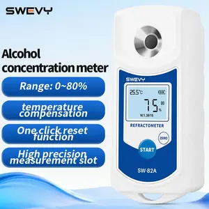 Swevy LCD Digital Alcohol Meter, Precision Fast Test, Home Brewing Alcohol Tester, Ethanol Concentration Gauge, 0-80% Vol