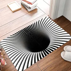 1 piece 3D swirl design welcome doormat creative doormat rectangular indoor carpet home door decoration front door welcome mat living room bedroom carpet Home Decorative Rug