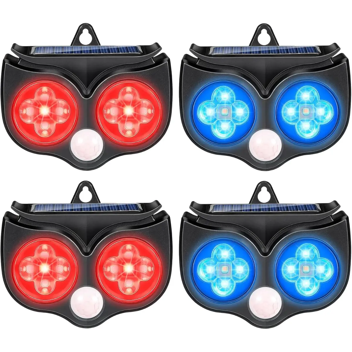 Pack of Solar Nocturnal Animal Repellers-Outdoor Predator Eyes Animal Deterrent, Effective Guard Predator Lights for Chickens, Deer, Raccoons, Foxes, Coyotes, Skunks - Repellent for Yard, Garden, Farm
