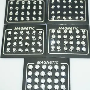 24pcs Colorful Magnetic Stud Earrings & Drink Charms – DIY Unisex Accessories for Party, Gift, Style Upgrade, No Piercing Needed, Reusable & Fun