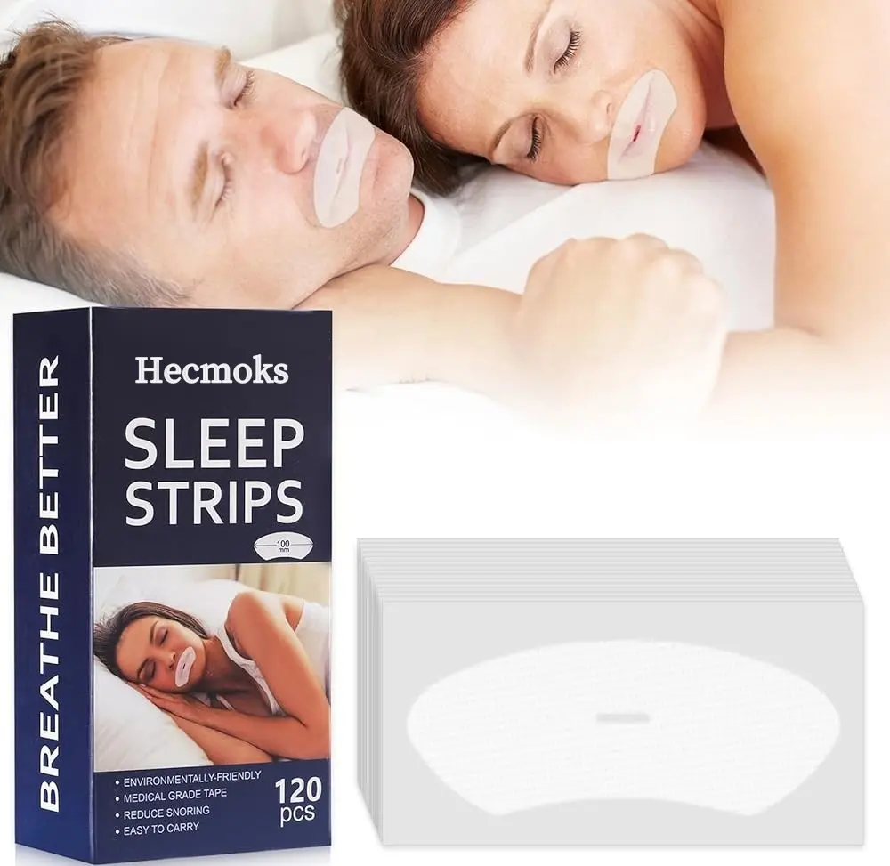 Hecmoks Comfort Sleep Patch, 90/120pcs/set Anti-snoring Mouth Tape for Mouth Breathing, Anti Snoring Sleep Sticker for Daily Use