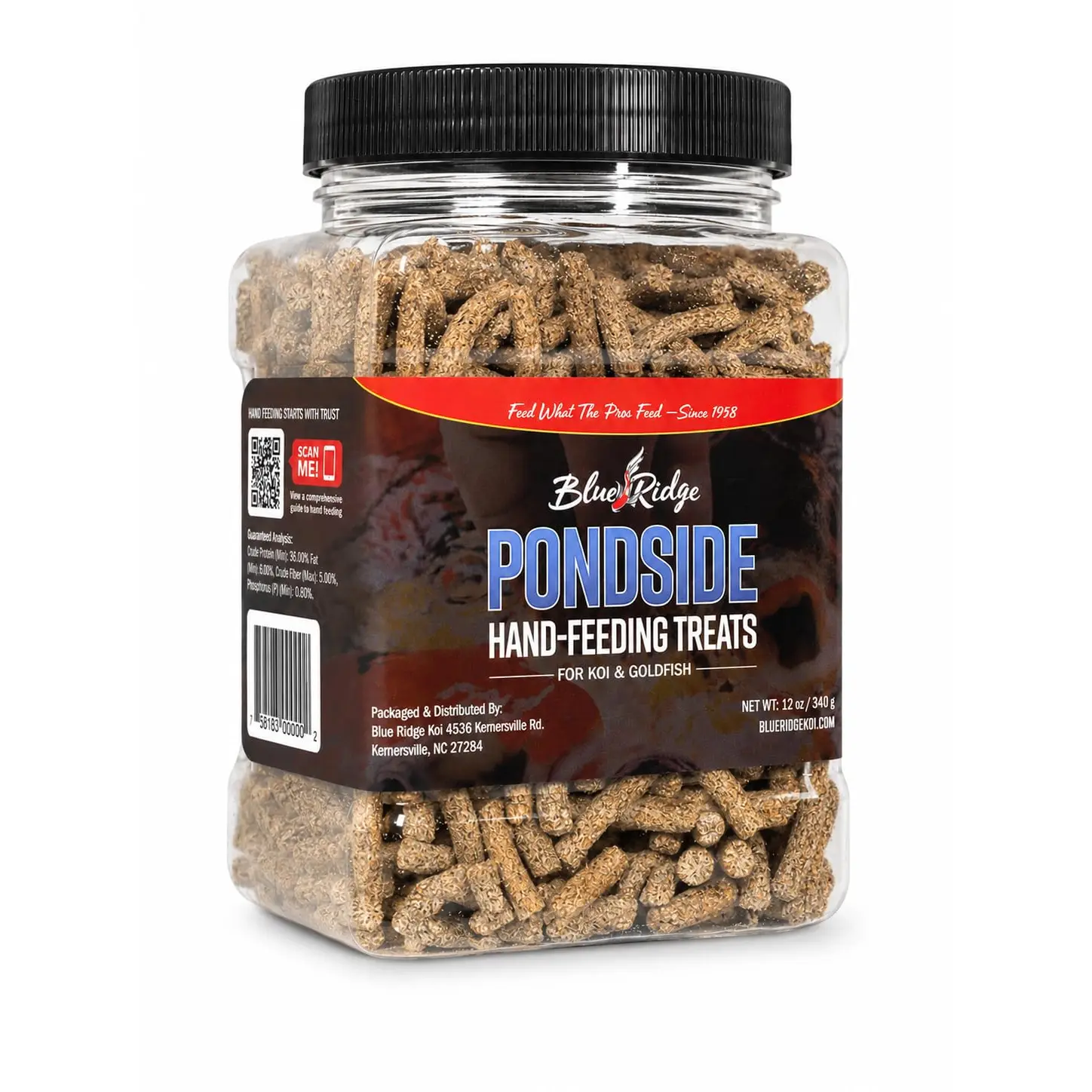 Blue Ridge Koi Pondside Hand Feeding Treats, Koi Fish Food Sticks
