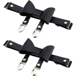 Women's Butterfly Knot Garter Belt Adjustable Punk Gothic Leg Harness Garters Elastic Thigh Ring Garter 2PCS(Sheets)