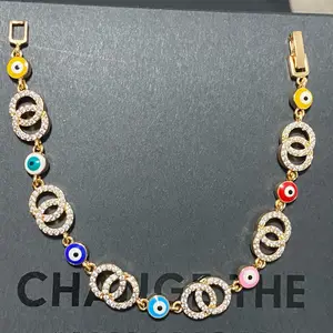 Gold Plated 14K Evil Eye Bracelet for Women