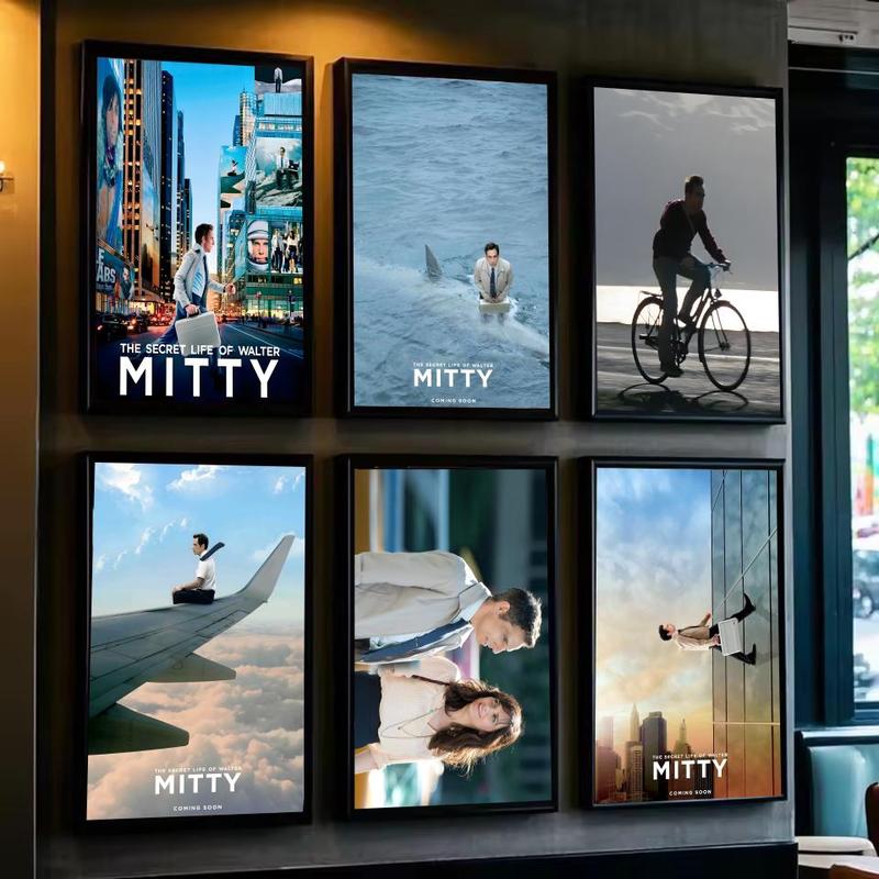 The S-Secret Life of Walter Mitty Poster Sticky Waterproof Wall Art High Quality Print Aesthetic Home Living Bedroom Decor Trendy Room Decoration Easy-To-Apply Gift Durable