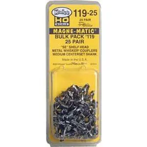 Kadee 119-25 HO Whisker Shelf Coupler, 19/64" (medium) Centerset Shank