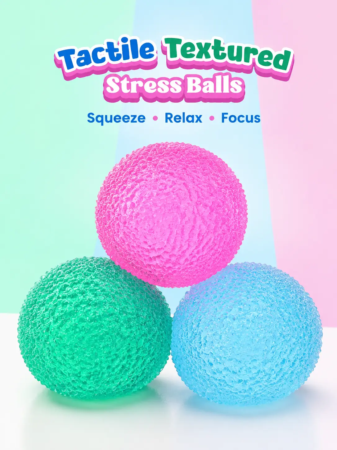 Textured Squishy Stress Ball Toy for Kids and Adults, Soft Malt Sugar Squeeze Ball for Relaxing, Fidgeting, Party Pranks and Fun Gifts