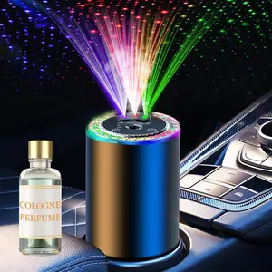 Car Scent Diffuser with Smart Auto Start-Stop Sensor, Waterless Car Essential Oil Diffuser for Home, Cordless Rechargeable Portable Air Freshener, Adjustable Scent Modes, Fits 50ml
